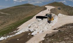 Bitlis'te temmuz ortasında kar mesaisi: 3 bin rakımlı yayla yolunda çalışma