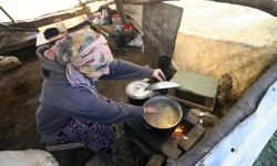 Yazın ortasında soba yakarak ısınıyorlar