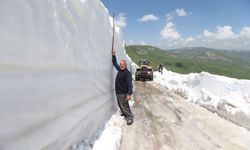 Yaz ortasında şaşırtan manzara