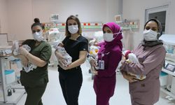 Vanlı dördüzler 34 günlük yaşam mücadelesini kazandı