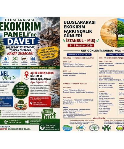 Ekokırım Farkındalık Günleri İstanbul, Muş ve Diyadin’de başlıyor