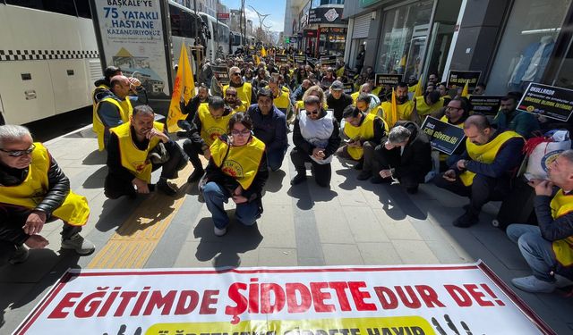 Van’da “okullarda şiddete hayır” yürüyüşü ve basın açıklaması