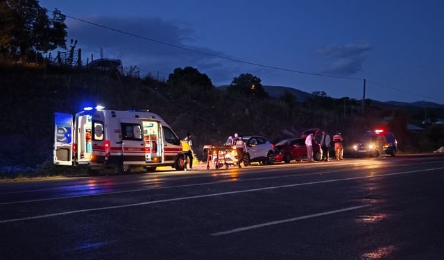 Bingöl'de otomobil ineğe çarptı: 1 yaralı