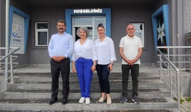 Sanatçı Beser Şahin'den Edremit Belediyesi'ne ziyaret