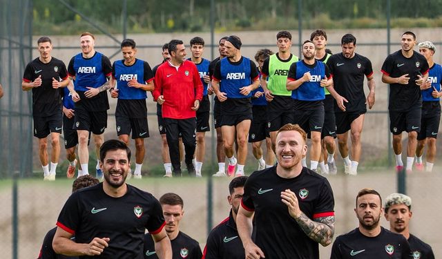 Amedspor'dan çift antrenmanla yoğun mesai