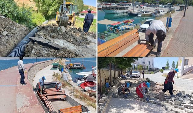 Edremit'te yol, altyapı ve çevre düzenleme mesaisi