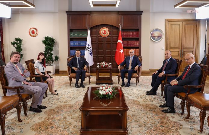 TBMM Başkanı Kurtulmuş, NATO PA Başkanı Perestrello ile görüştü