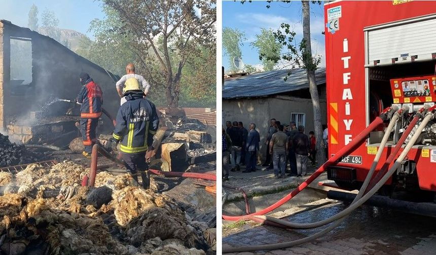 İpekyolu'nda müstakil evde yangın çıktı