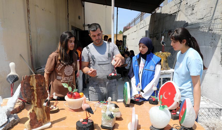 Iğdır’ın Tuz Dağı’ndan çıkarılan kayalar sanata dönüşüyor