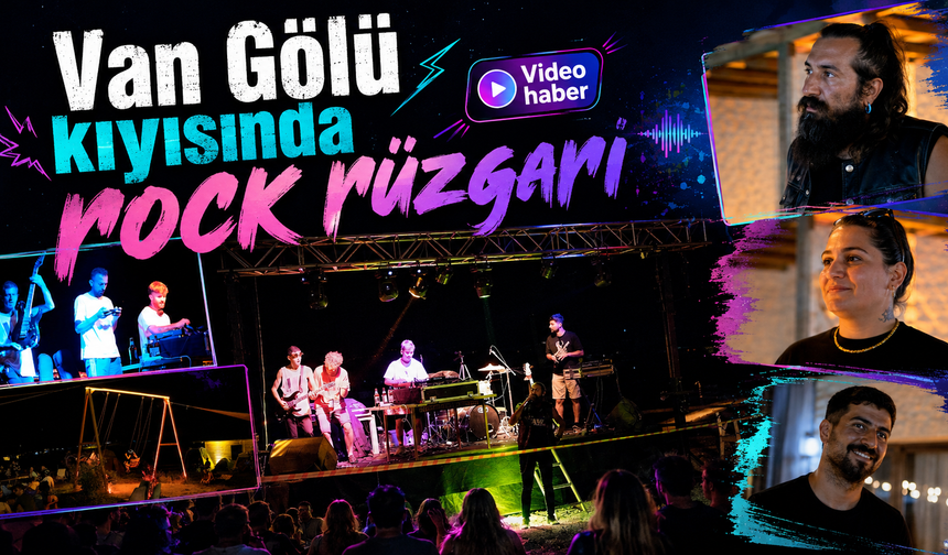 Van Gölü kıyısında rock rüzgarı