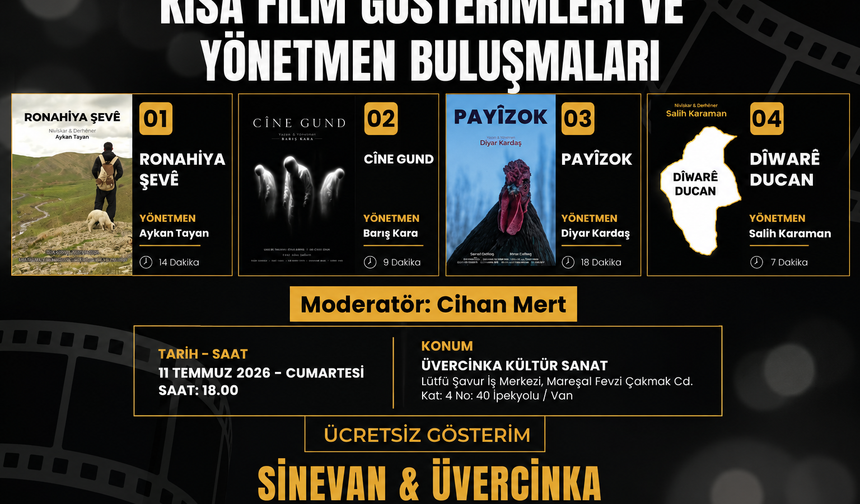 Vanlı genç sinemacılar kısa filmlerini seyirciyle buluşturuyor