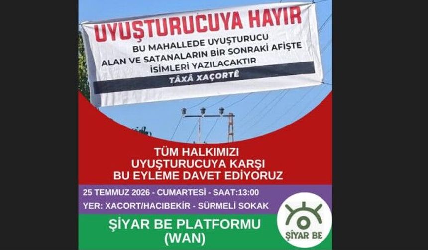 Van'da uyuşturucuya karşı eylem çağrısı