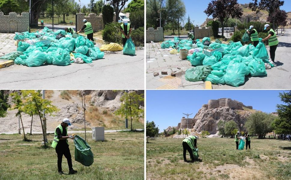 Van'daki Atatürk Kültür Parkı’nda hafta sonu 3 ton çöp çıktı