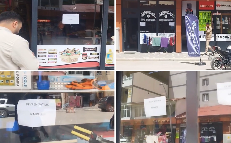 Bahçesaray’daki esnaflar dükkanlarını satılığa çıkardı
