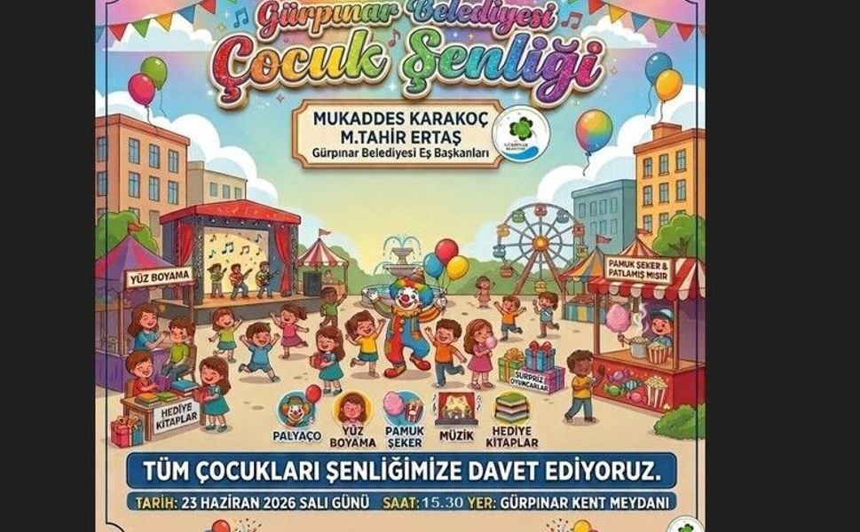 Gürpınar Belediyesi'nden çocuklara şenlik daveti