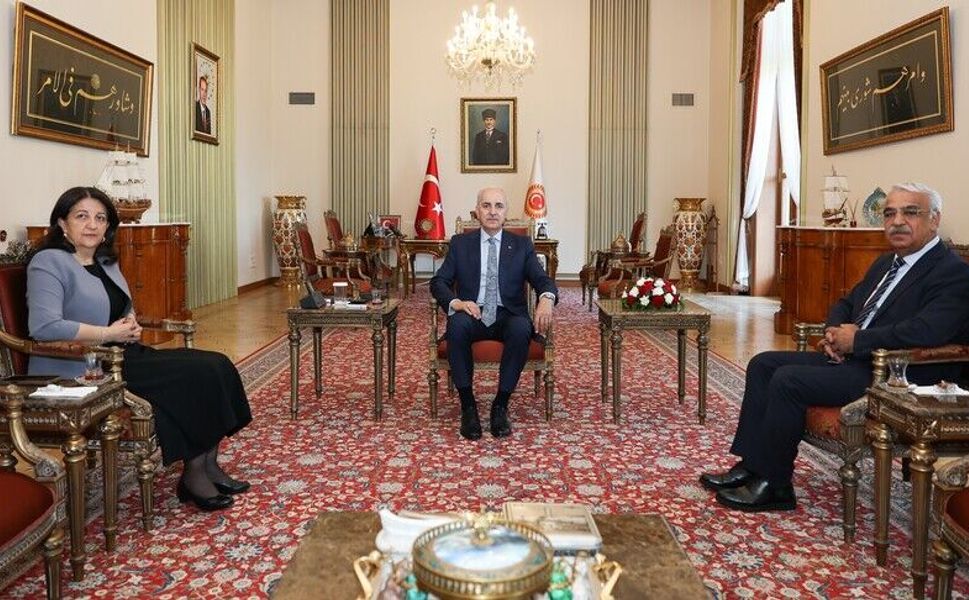 DEM Parti İmralı Heyeti, TBMM Başkanı Kurtulmuş ile görüştü