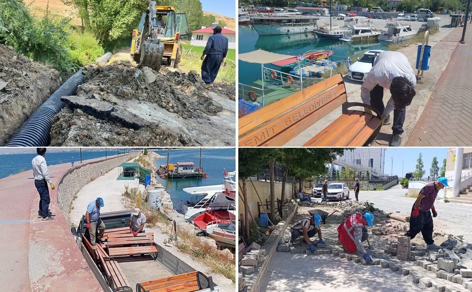 Edremit'te yol, altyapı ve çevre düzenleme mesaisi