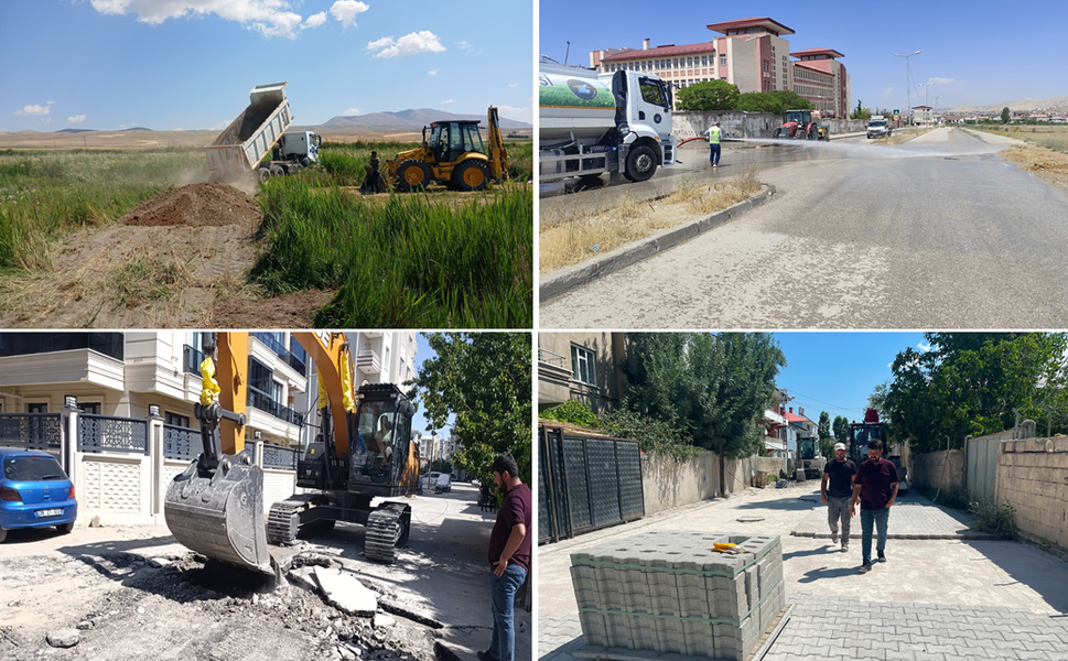 İpekyolu’nun 7 noktasında yol bakım çalışması