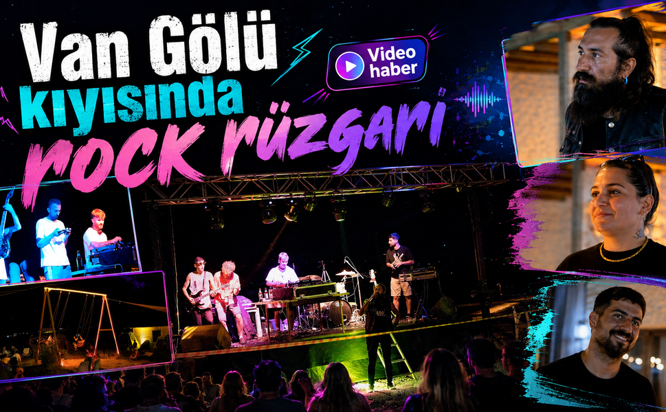 Van Gölü kıyısında rock rüzgarı