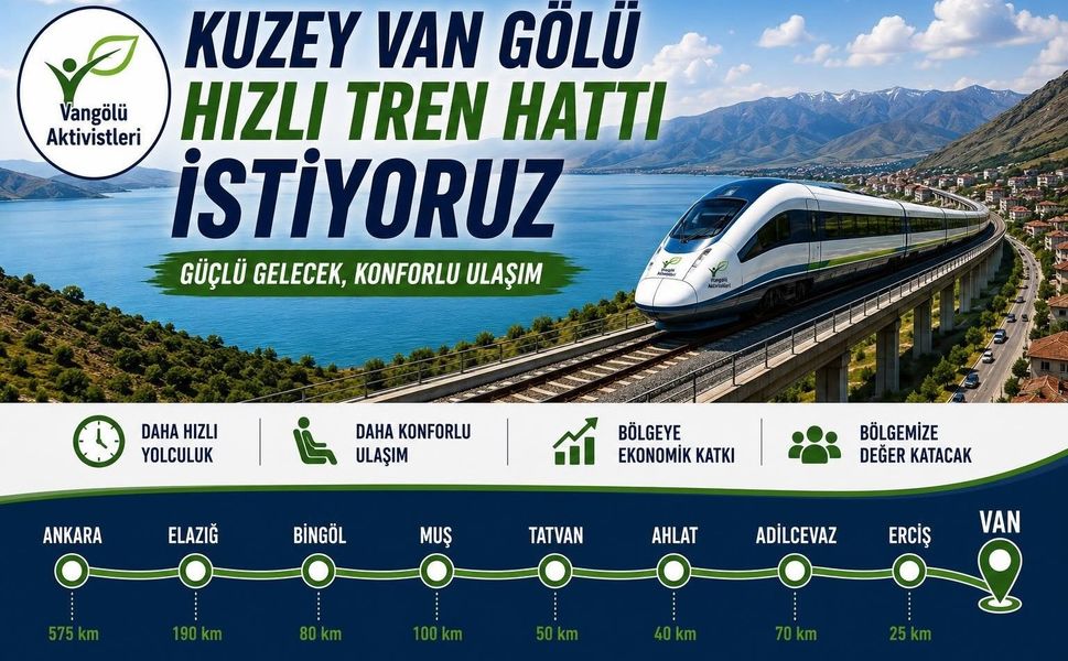 Vangölü Aktivistleri'nden Kuzey Van Gölü hızlı tren hattı çağrısı