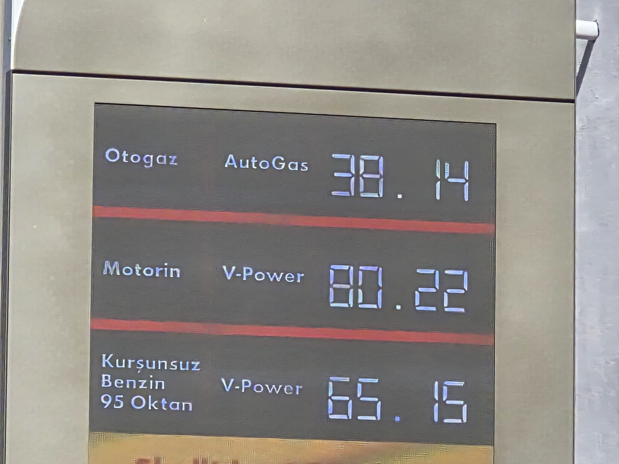 Petrol Tabelası