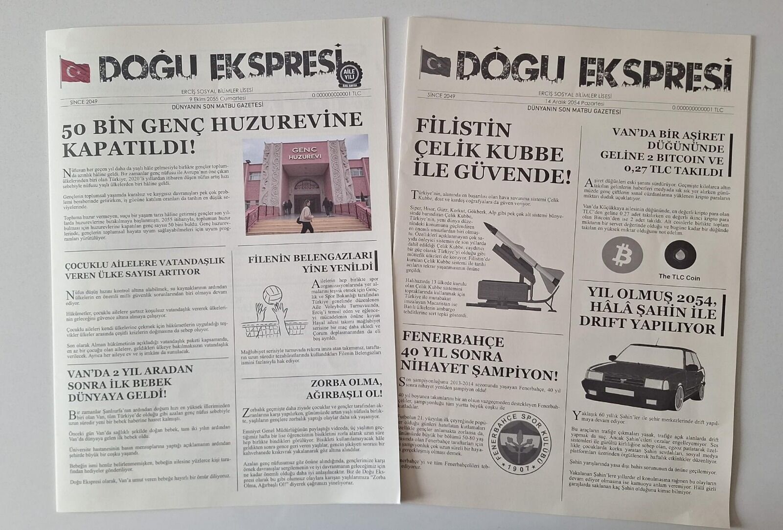 Erciş Sosyal Bilimler Lisesi Öğrencileri, 2054–2055 Yıllarını Hayal Ederek Hazırladıkları “Doğu Ekspresi Gazetesi” Ile Van’da Düzenlenen Yarışmada Il Birincisi Oldu. (4)