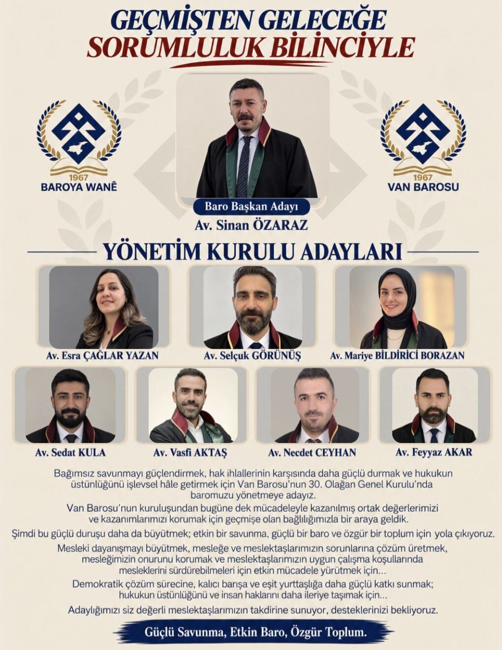 Van Barosu’nda Özaraz Yeniden Adaylığını Açıkladı